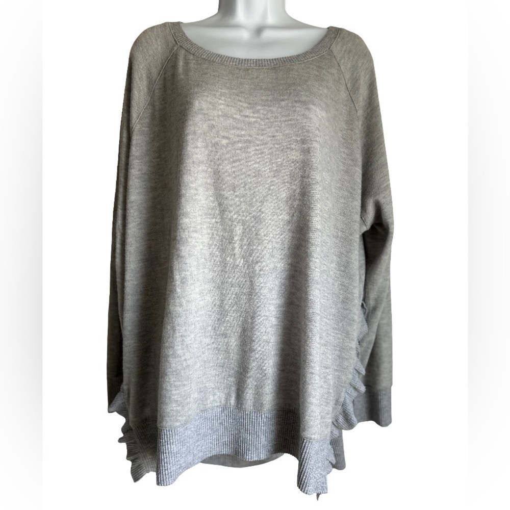 BKE RUFFLE SIDE PLUS SWEATER - Picture 2 of 5